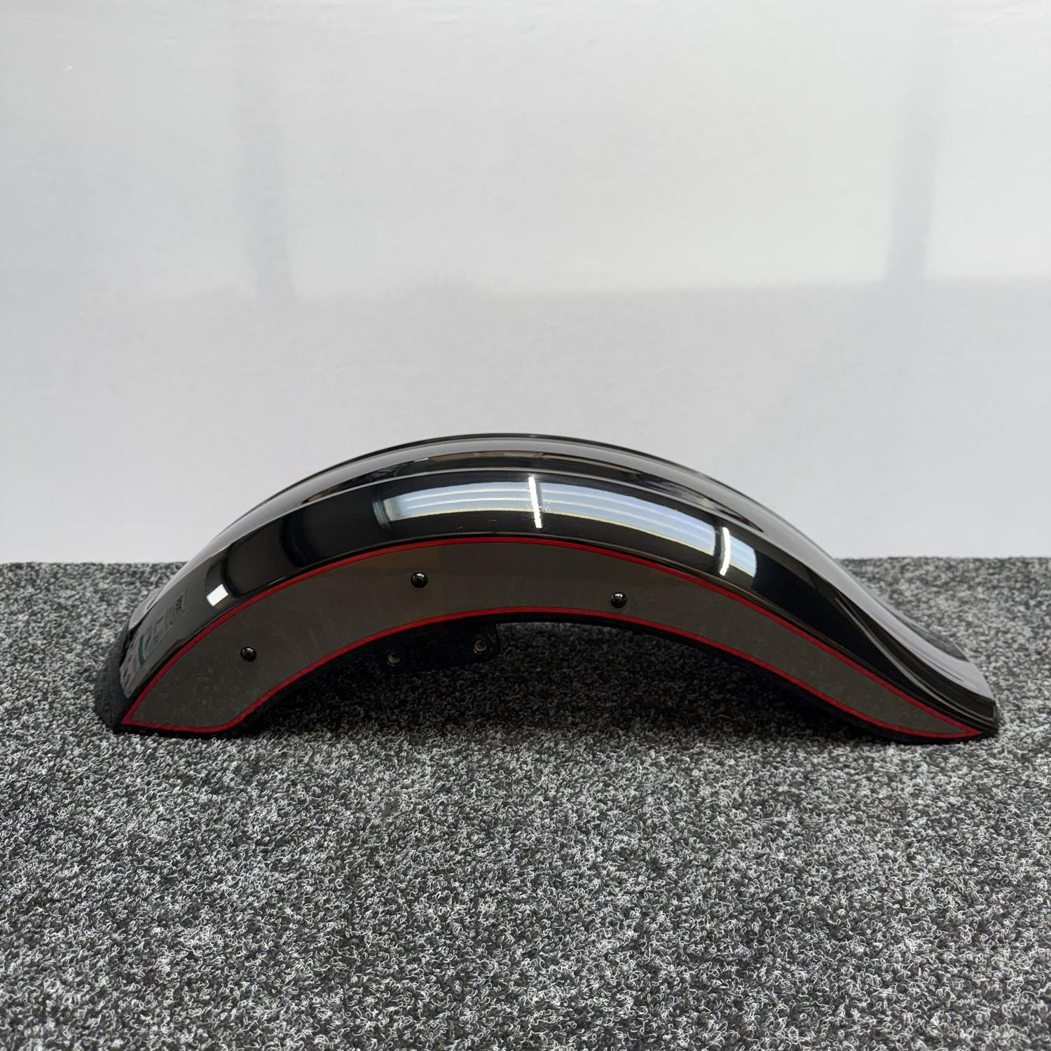 Indian Scout front fender / mudguard in gloss black and grey with red pinstripe